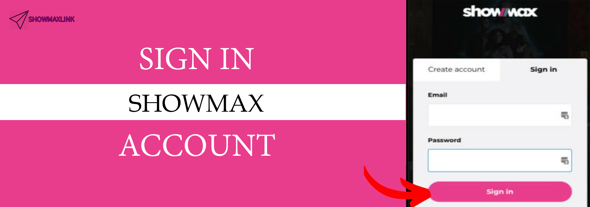 sign in to showmax account